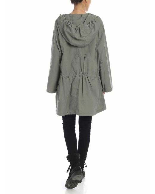 DKNY Gray Oversize Overcoat In Sage