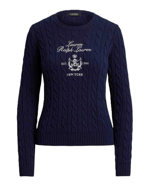 Ralph Lauren Blue Rinett-Long Sleeve-Pullover-Gassed Cotton