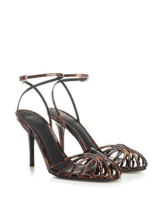 ALEVI Metallic Leopard-Print Sandal