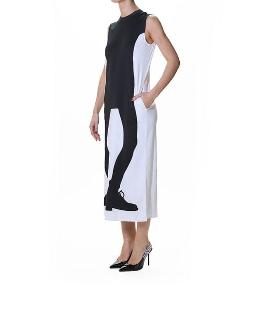 Moschino Black Trompe Loeil Dress