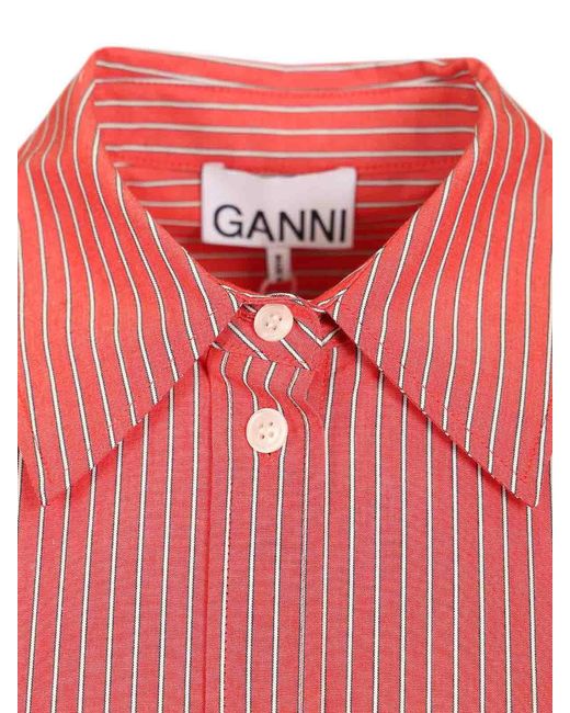 Ganni Pink Oxford Shirt