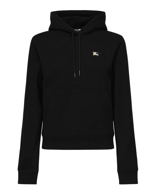 Burberry Black Sweatshirt With Cross-Stitch Ekd