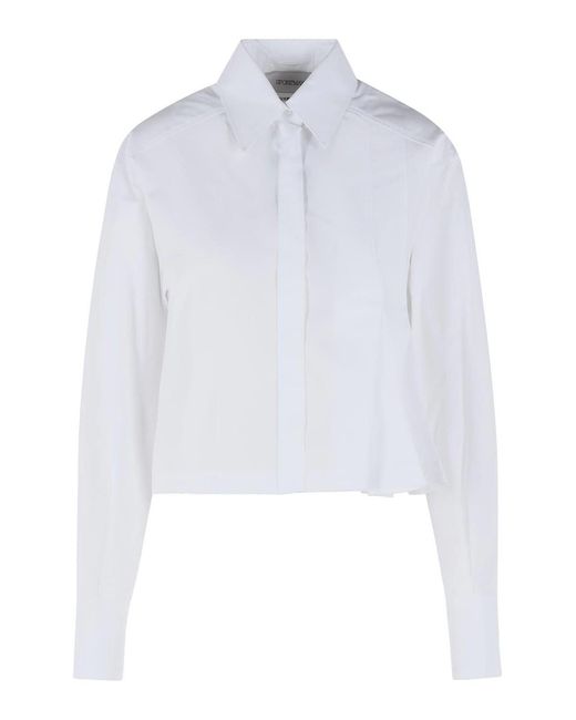 Sportmax White Certo Cropped Shirt