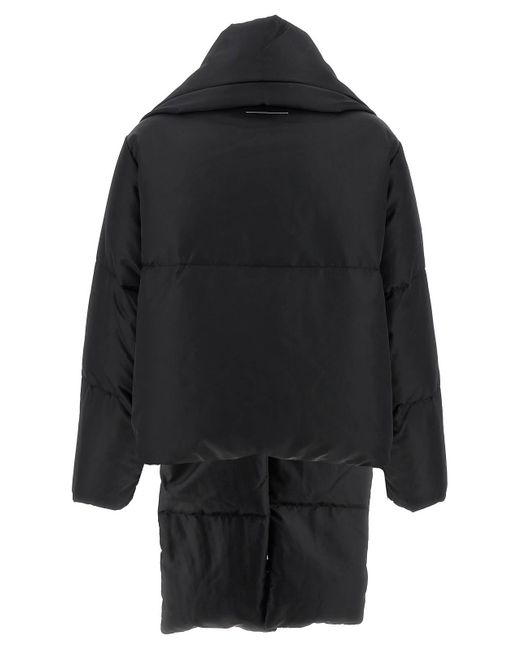 MM6 by Maison Martin Margiela Blue Scarf Down Jacket