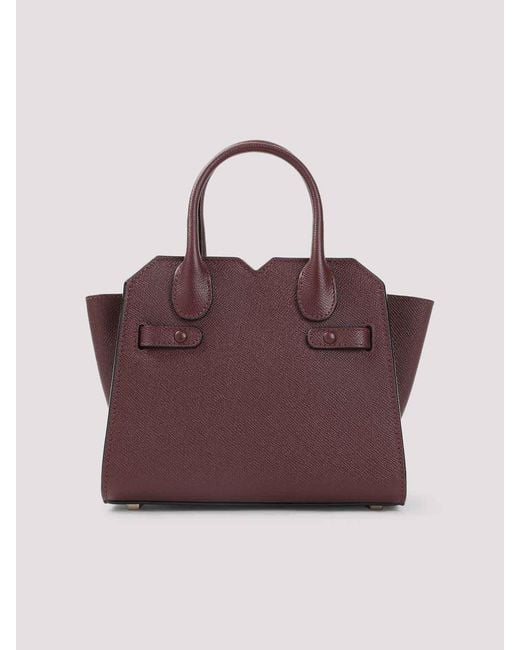 Borsa Milano Micro di Valextra in Purple