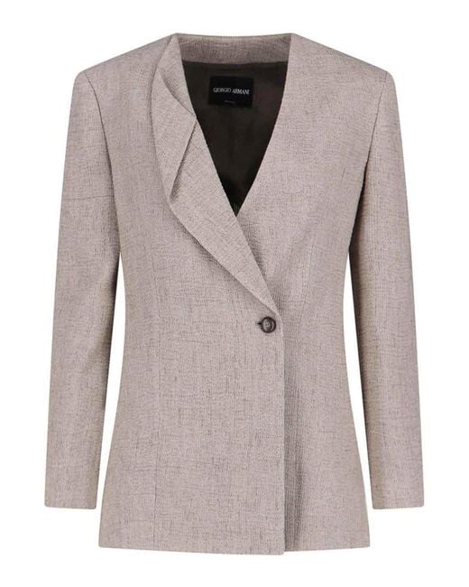 Giorgio Armani Gray Blazer Monopetto