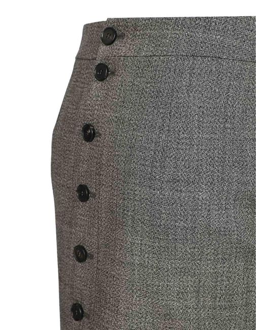Alexander McQueen Gray Uniform Style Skirt