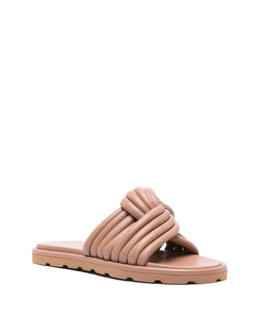 Gianvito Rossi Pink Leather Flat Sandals