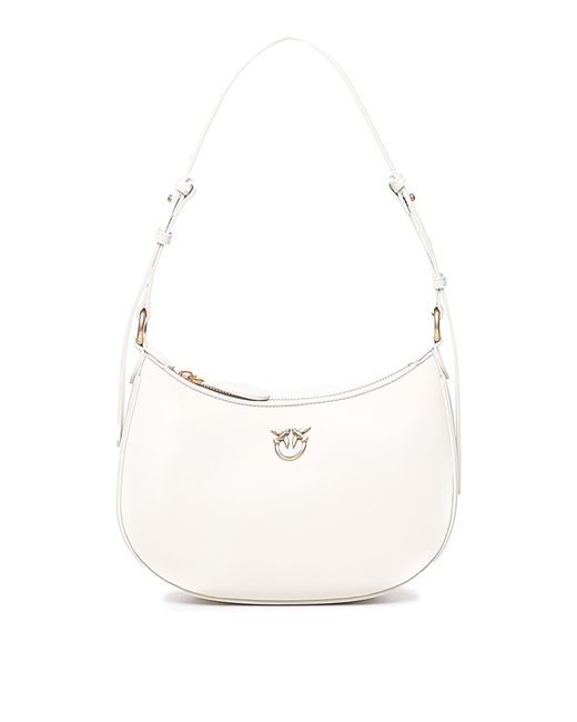 Pinko White Mini Love Half Moon Bag Simply