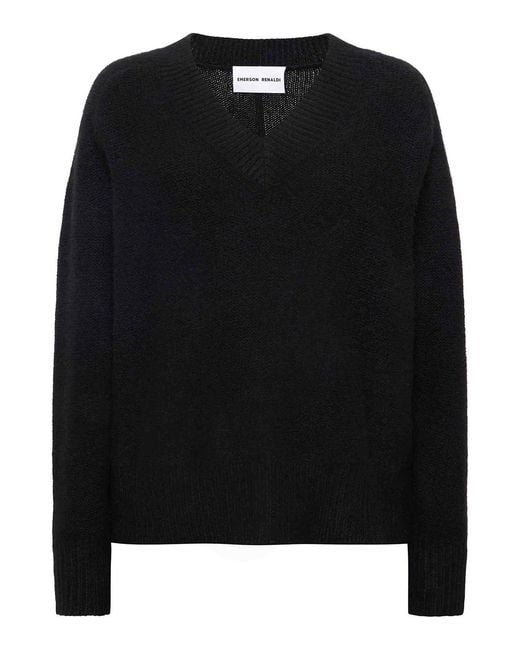 EMERSON RENALDI Black V-Neck Sweater