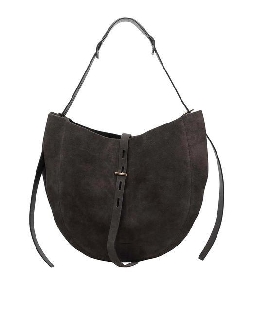 MINOBOSSI Black Liz Suede Shoulder Bag