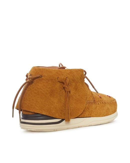 Visvim Brown Fbt Lhamo-Folk Suede Shoes for men