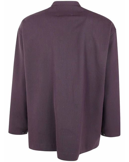 Studio Nicholson Purple Karst Grandad Collar Shirt for men