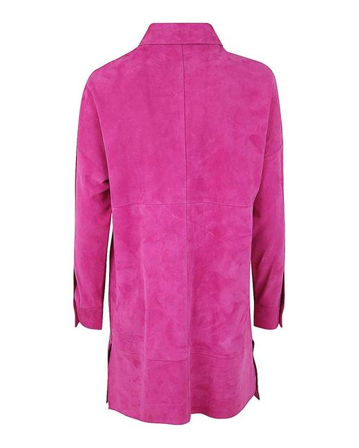 The Jackie Leathers Pink Swan Long Sleeves Trench