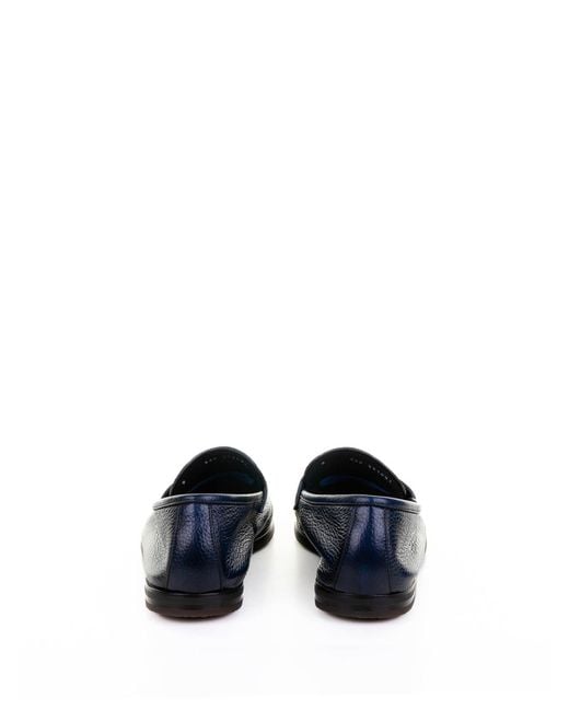 Neil Barrett Blue Leather Moccasin for men