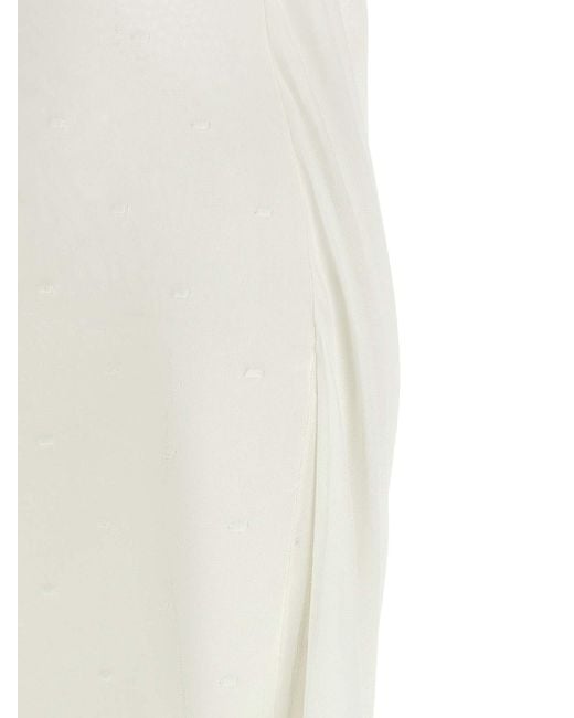 Jacquemus White La Robe Maille Plumetis Dress