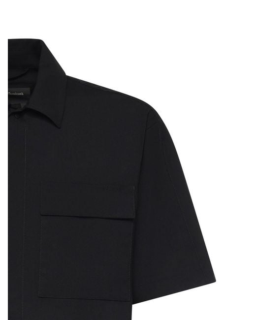Laminar Black Wool-Touch Shirt for men