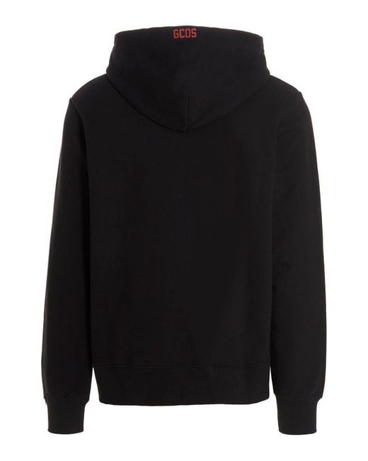 Gcds Black Logo Hoodie for men