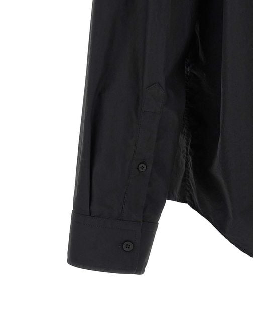 Balenciaga Blue Logo Patch Shirt for men