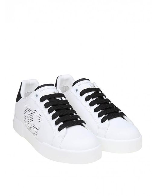 Dolce & Gabbana Metallic Sneakers Portofino Light Leather for men