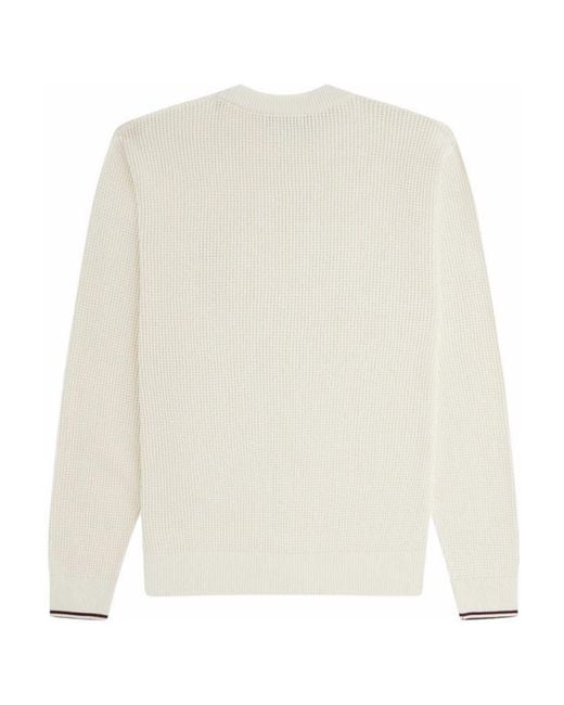 Fred Perry White Pullover for men