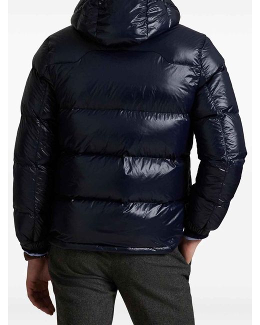 Polo Ralph Lauren Blue The Gorham Glossed Down Jacket With Detachable Hood for men