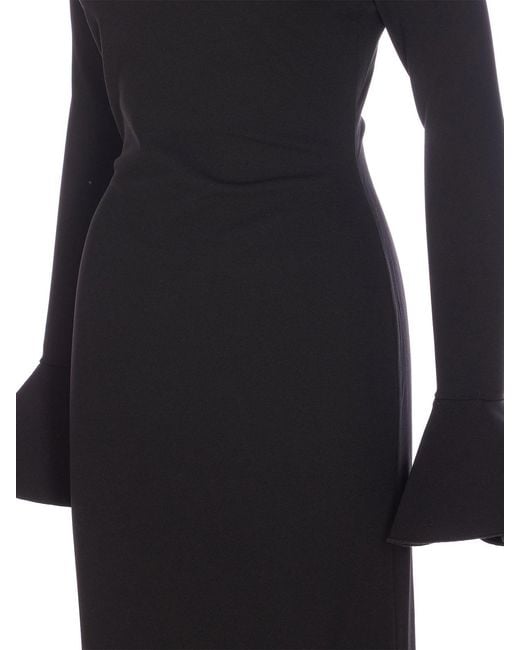 Solace London Black Anica Maxi Dress