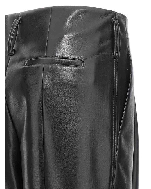 Philosophy Di Lorenzo Serafini Black Faux Leather Trousers