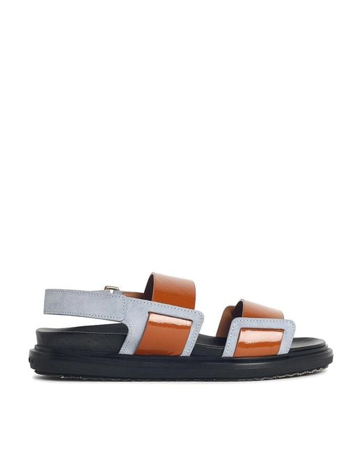 Marni Blue Fussbett Light Leather Sandals