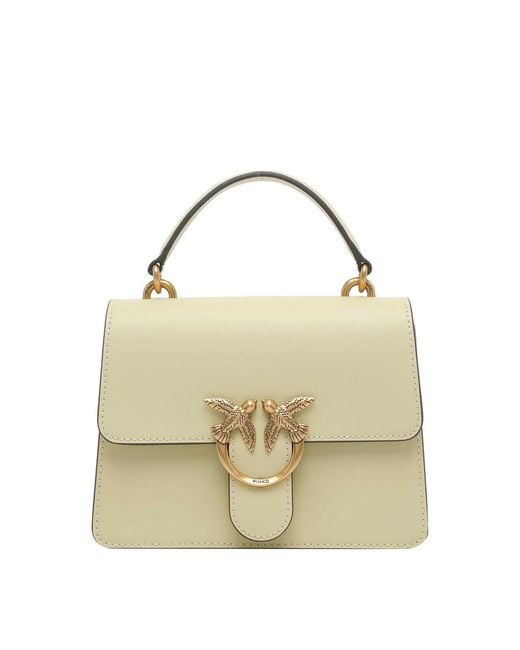 Pinko Metallic Love One Handbag