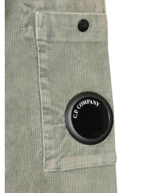 C P Company Green Stretch Overshirt for men