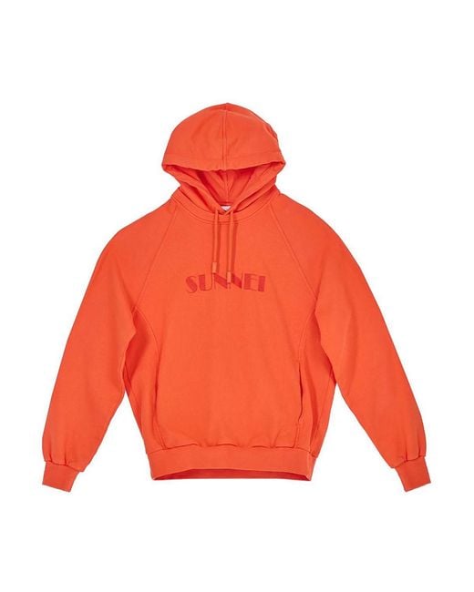 Sunnei Orange Double Hoodie