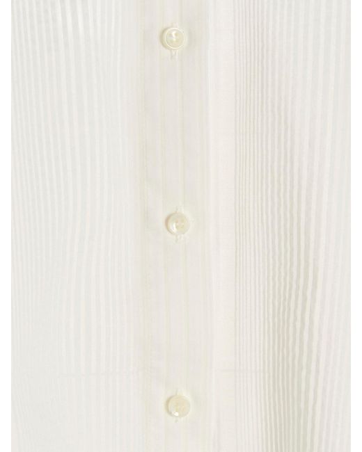 Brunello Cucinelli White Monile Texture Shirt