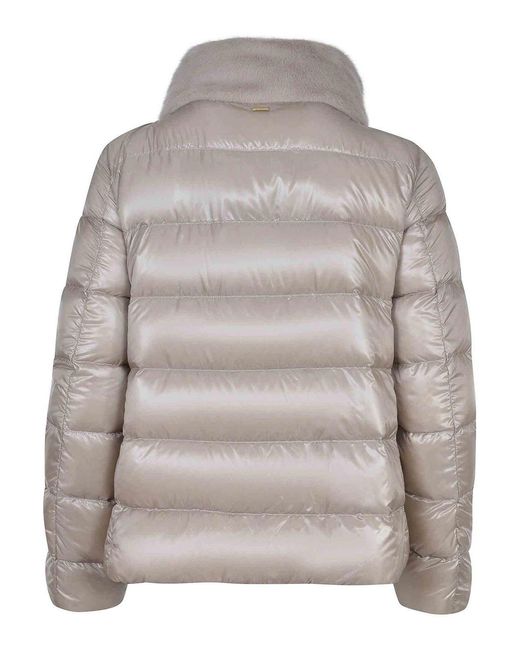 Herno Gray Down Jacket Made Of Ultralight Nylon
