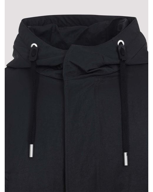 AMI Blue Padded Parka Jacket for men