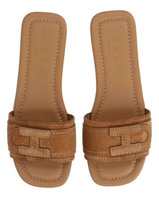 Hogan Brown Sandalo Flat