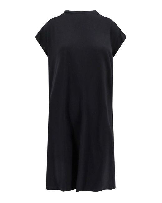 MM6 by Maison Martin Margiela Black Cotton Dress With Inserts