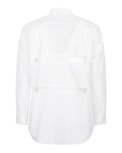 Comme des Garçons White Cotton Overshirt for men