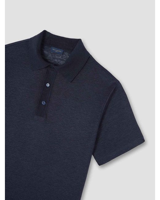 Paul & Shark Blue Linen Jersey Pole for men