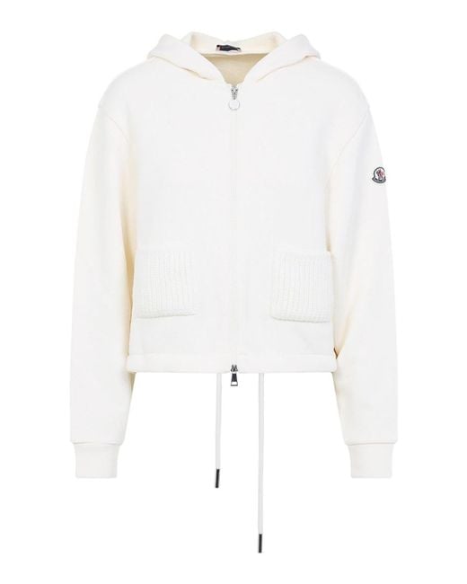 Moncler White Zip Up Jacket