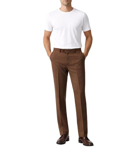 Franzese Collection Brown Dark Fabric Trousers for men