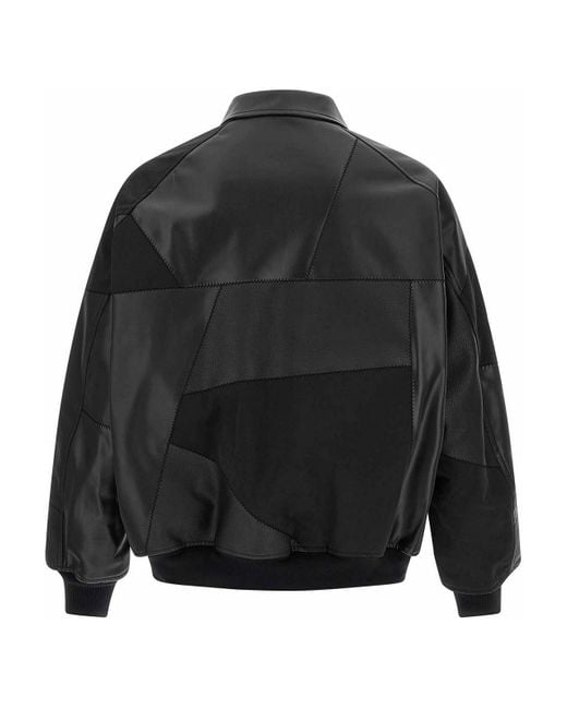 Comme Des Garcons Hommes Plus Black Panel Construction Bomber Jacket for men