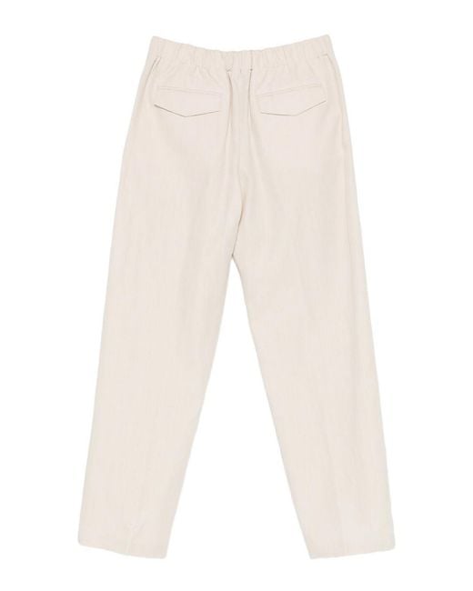 Lardini White Pavice Elastic Trousers for men