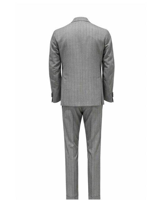 Franzese Collection Gray Pinstriped Suit for men