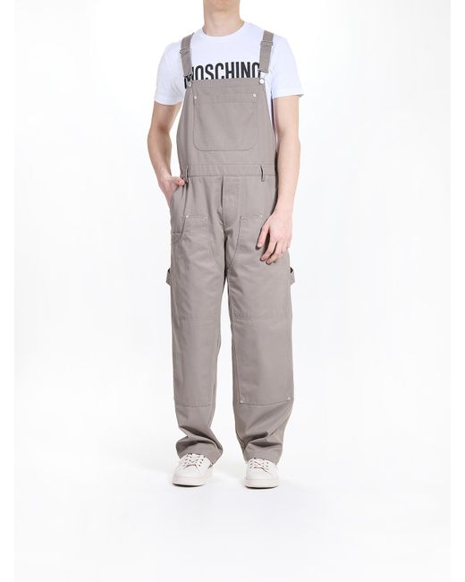 Moschino Gray Dungarees for men