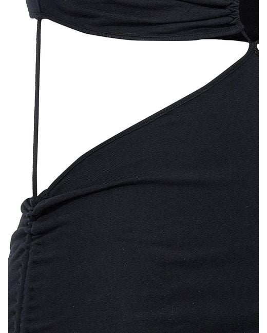 Nensi Dojaka Black Cut-Out T-Shirt Dress