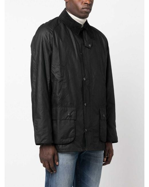 Barbour Black Waxed Cotton Classic Jacket for men