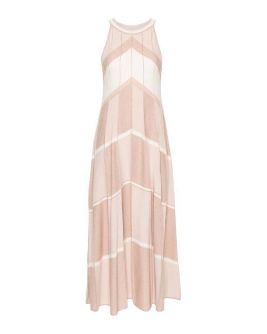 D. EXTERIOR Pink Long Knitted Dress