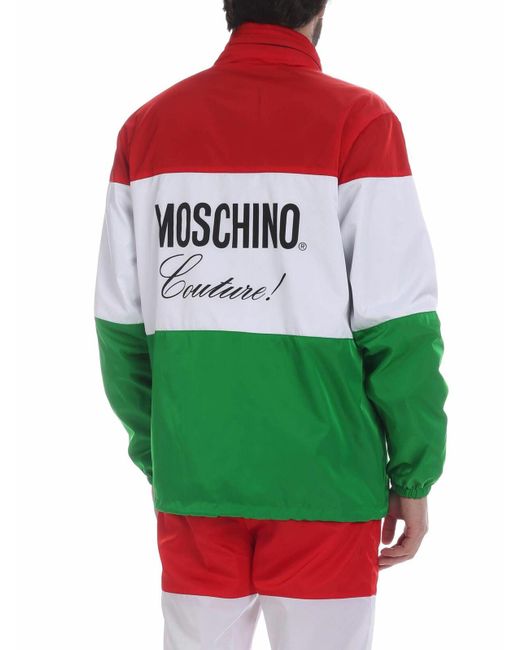 Moschino Green Tricolor Jacket for men