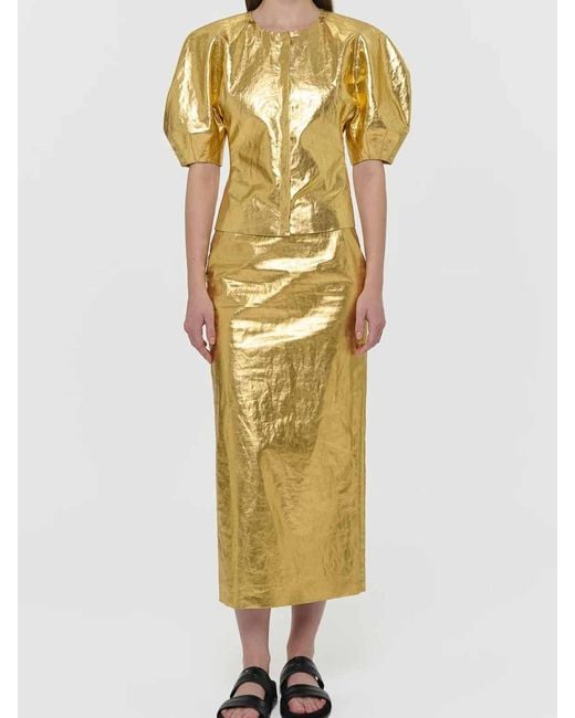 Gabriela Hearst Natural Manuela Midi Skirt